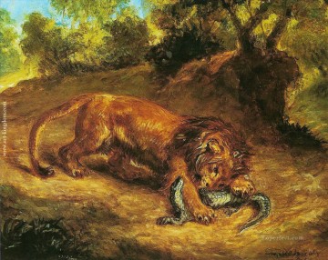 León Painting - presa del león